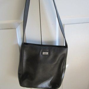 The Sak, Black Pebbled Leather, Medium Size Shoulderbag, Handbag, Purse, VGUC